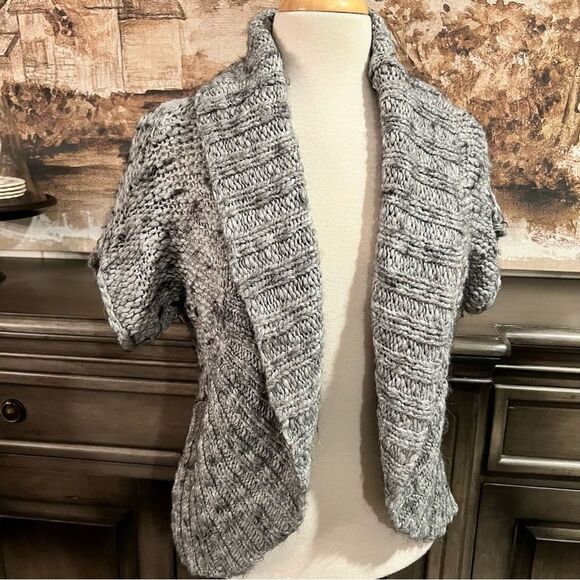 Decree Gray Loose knit Cardigan Sweater size S/Ch - Picture 4 of 6